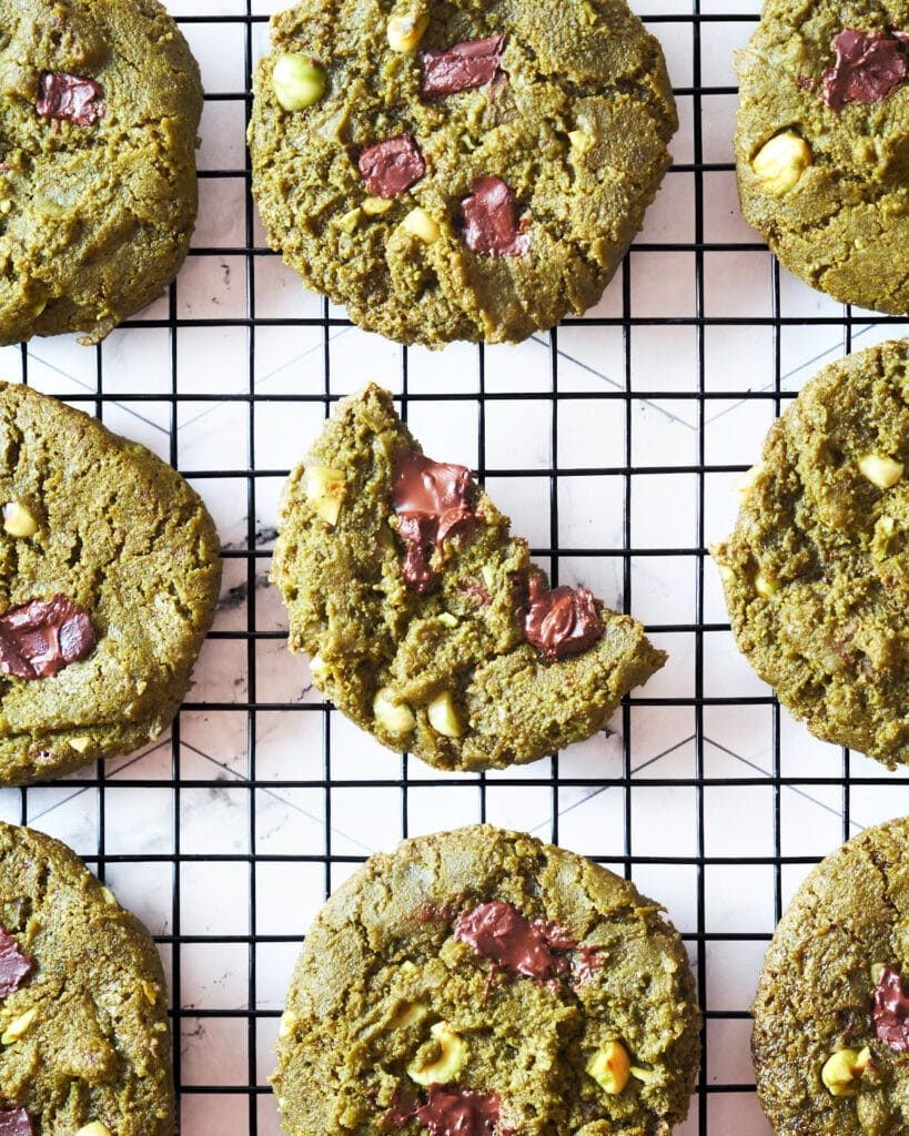 Matcha Hazelnut Cookies